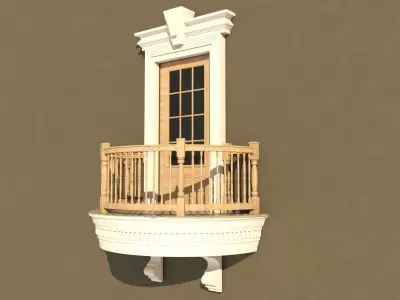 Balcony Door 4 3D model