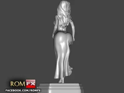 Jessica Rabbit the sexy curvaceous Pin Up 3D print model