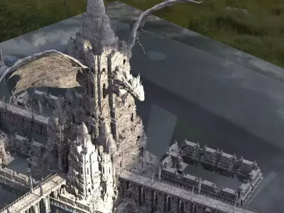 League of Legends dark architecture City Kit bash 3D model