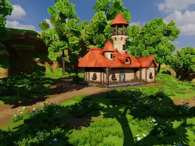 House 8 With Environment 3D model