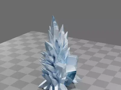 Fantasy Ice Crystal Throne 3D model