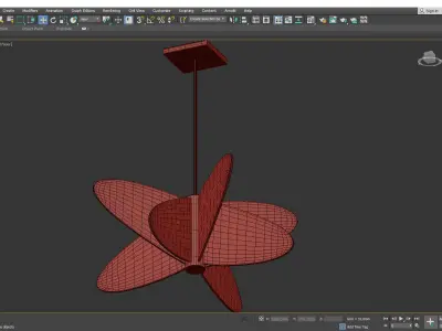 Damien Langlois Meurinne chandelier Low-poly 3D model