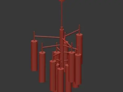 Untitled bamboo idl chandelier 3D model