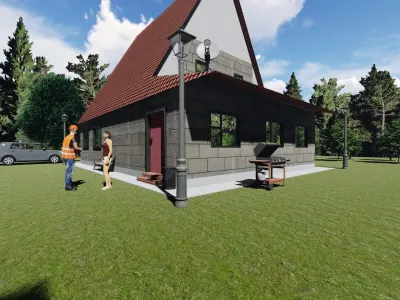 country house sketchapp lumion Free low-poly 3D model