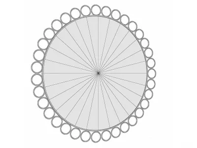 Mirror in a metal frame GZ-M1027 3D model