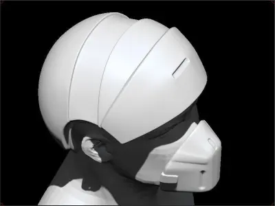 Medic sci-fi helmet 3D print model