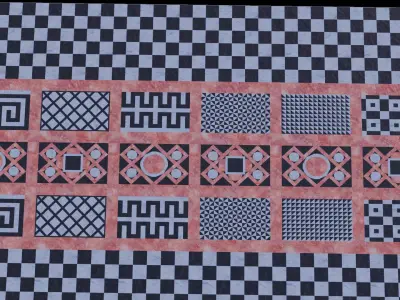 Cathedral Romanesque Nave FLOOR - ONLY  Low-poly 3D model