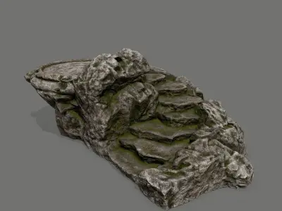 Ladder rock Low-poly 3D model get