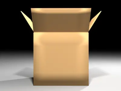 Cardboard Box - Square 3D model