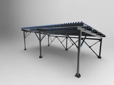 Hangar industrial construction 3D model 3D model