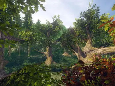 Fantasy Trees Low-poly 3D model