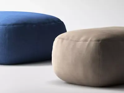 Kernel two poufs 3D model