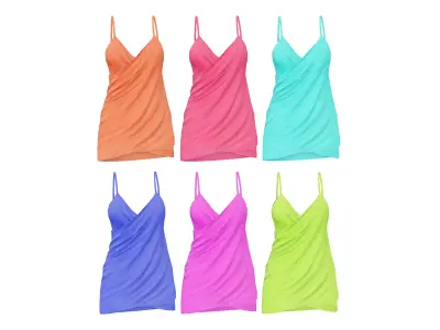 Beach Wrap Dress Low-poly 3D model