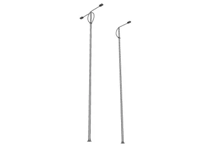 Lamp Post - Light Pole - Light Post - Street Light - Group 11 3D model