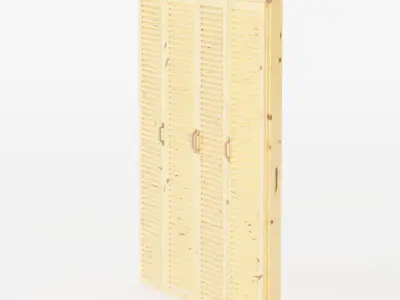 Closet Wardrobe with Bi-folding 4x doors 3D model