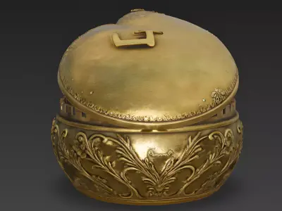 Gilded Vow Heart-Box Fortress 3D Model Low-poly 3D model