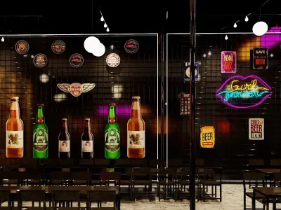 RESTAURANT BEER V1  Low-poly 3D model