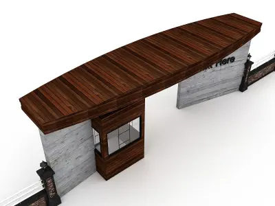 Garden Enterance Security Low-poly 3D model