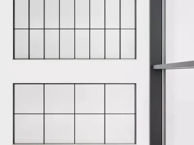 Panoramic glazing Stained glass 42 Low-poly 3D model