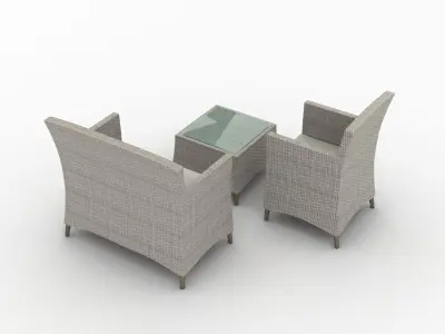 Garden Furniture Set 003 3D model