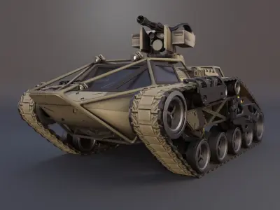Sci-fi Tank Ripsaw 3D model