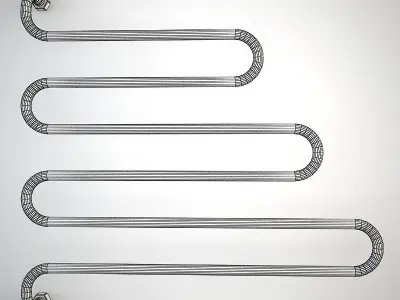 Generic Bathroom Radiator Low-poly 3D model