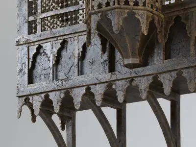 Arabian Islamic Window-Mashrabiah 3D model