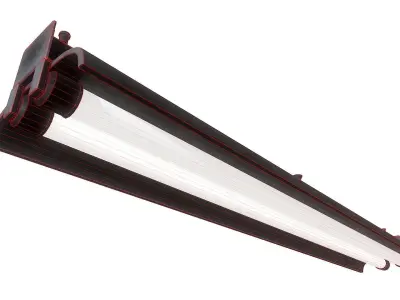 Fluorescent Lamp 07 Low-poly 3D model