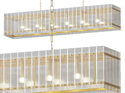 San Marco Rectangular Chandelier 54 3D model