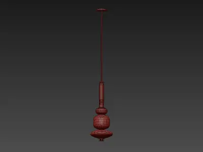 Luna Pendant in Glass and Metal by Gabriel Scott 3D model