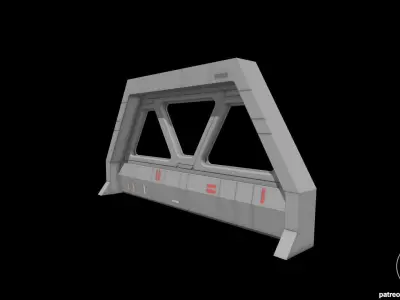 Star Wars Star Destroyer Bridge Windows Diorama for figures 3D print model