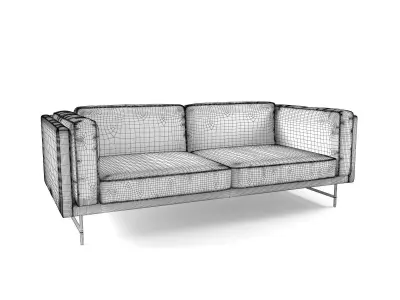 Bank Sofa 2 Seater 3D model