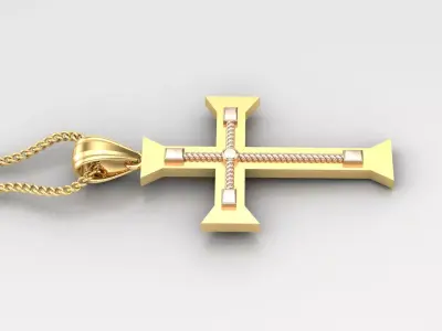 Cross Light Gold 4CP100 3DM STL 3D model