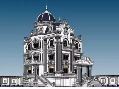 Sketchup 1007 house architecture 3D model