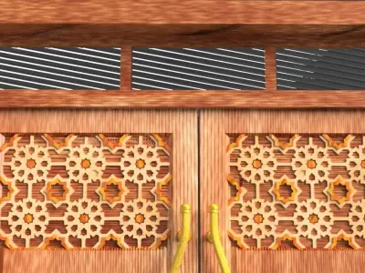 D4 Masjid door  3D model