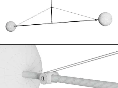 MOBILE CHANDELIER 2 BY MICHAEL ANASTASSIADES Low-poly 3D model