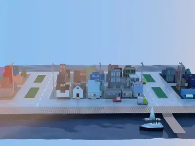 City View 3d model Low-poly 3D model