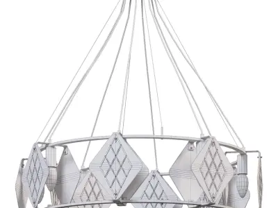 Minimalist ring chandelier NOAIN by lalume 3D model