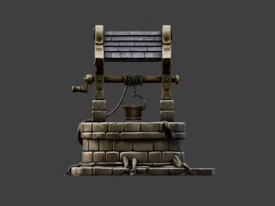 Forest Well Low-poly 3D model