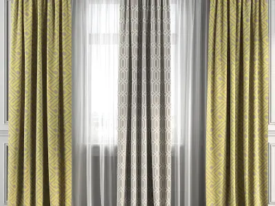 Curtain Set 155 3D model