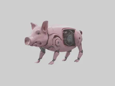 Robot version of a pig model 3D model