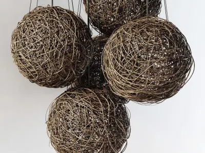 Branch decor lamp sphere n1 3D model