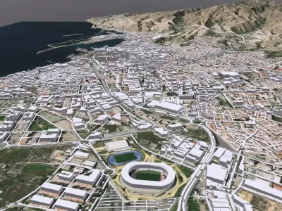 Cityscape Almeria Spain  3D model