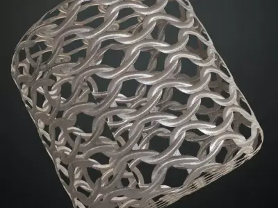 Silver Metal Weave Transparent PBR Seamless Texture