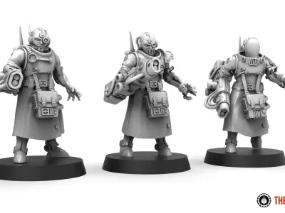 Dark Techno - Battle Thralls 3D print model