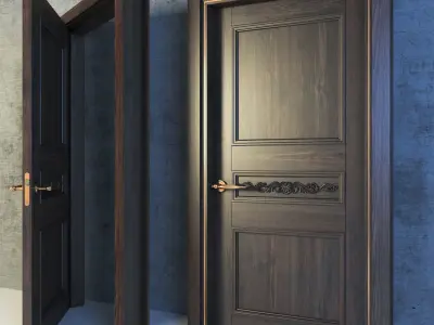 Simple Classic Door 3D model