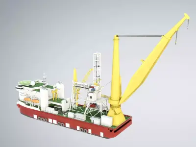  PIPELAY CRANE VESSEL  3D model