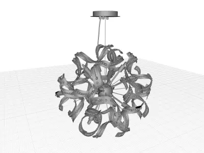 Fritz Light Unique  Statement Globe Chandelier 3D model