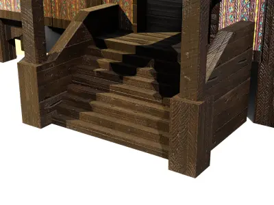 Rumah Adat Gadang Sumatera Barat Low-poly 3D model