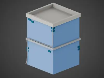 City Buildings Low-poly 3D model